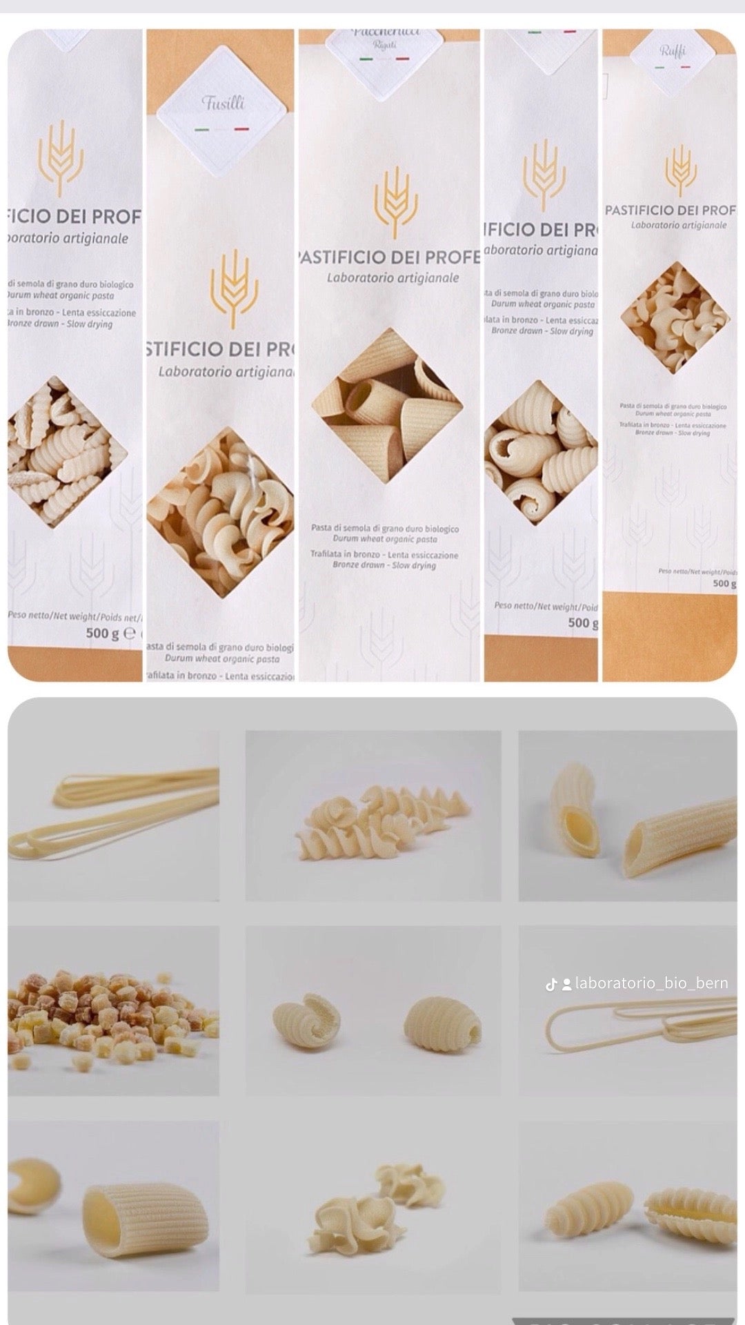 Ruffi Pasta Bio Pastificio dei Profeti Sardinien