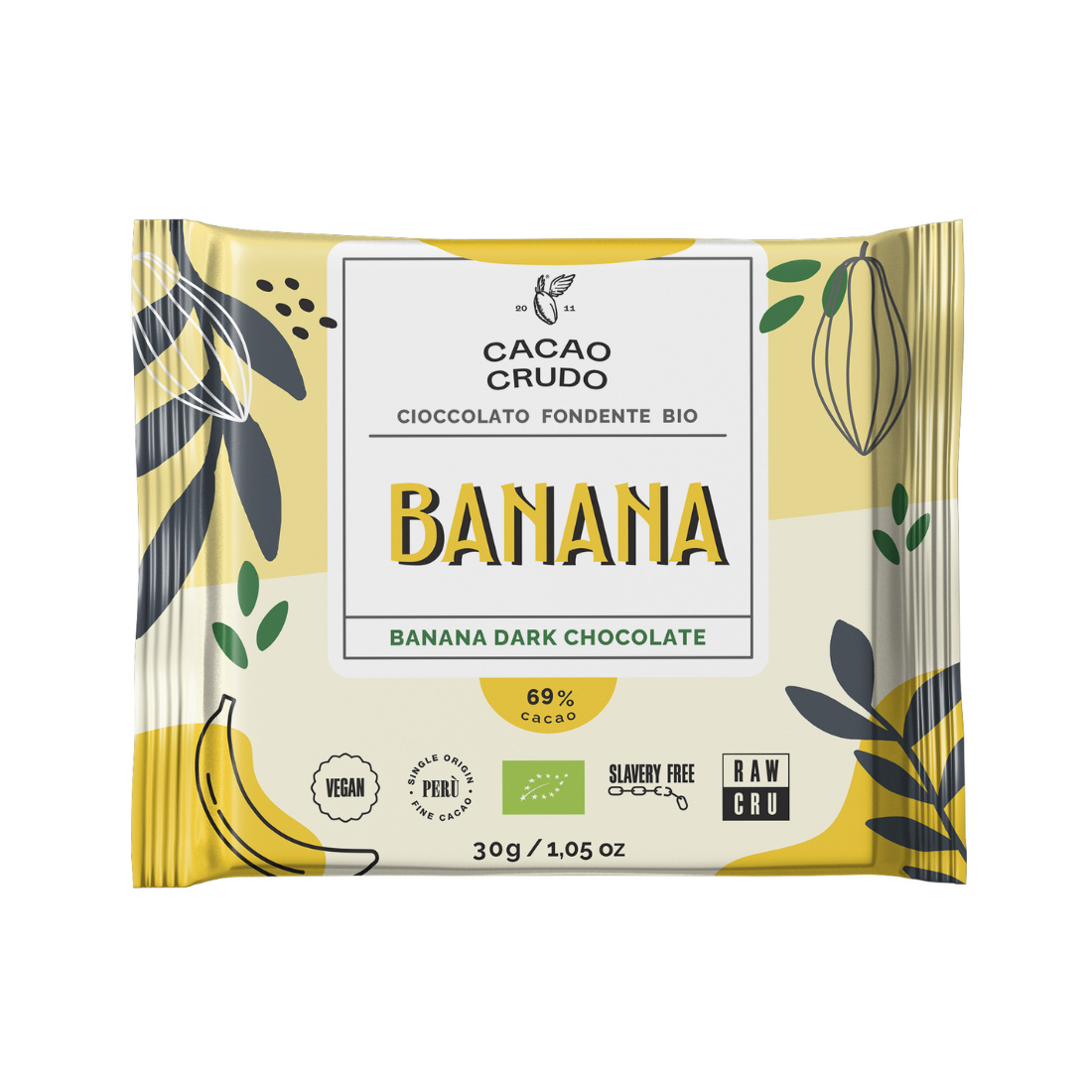 Cacao Crudo Bio - Cremiger Rohschokoladen Snack mit Banane 30 g