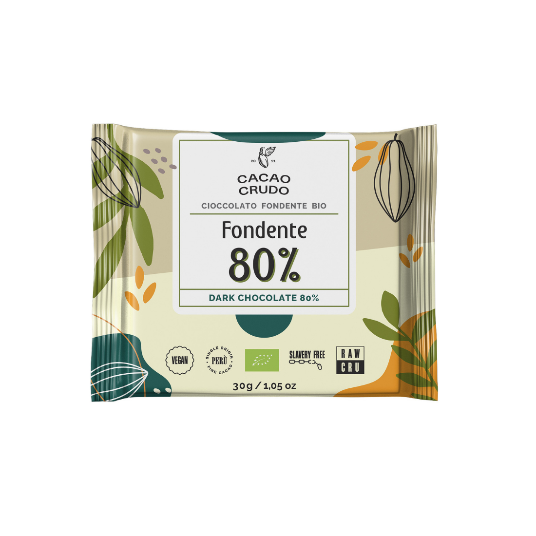 Cacao Crudo - Bio Rohschokolade 80%  50 g, 30 g